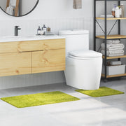 Set di 2 tappetini da bagno  Verde in polipropilene antiscivolo