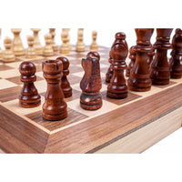 Scacchiera Pieghevole Salvaspazio in Legno 29x29 cm Deluxe per Appassionati