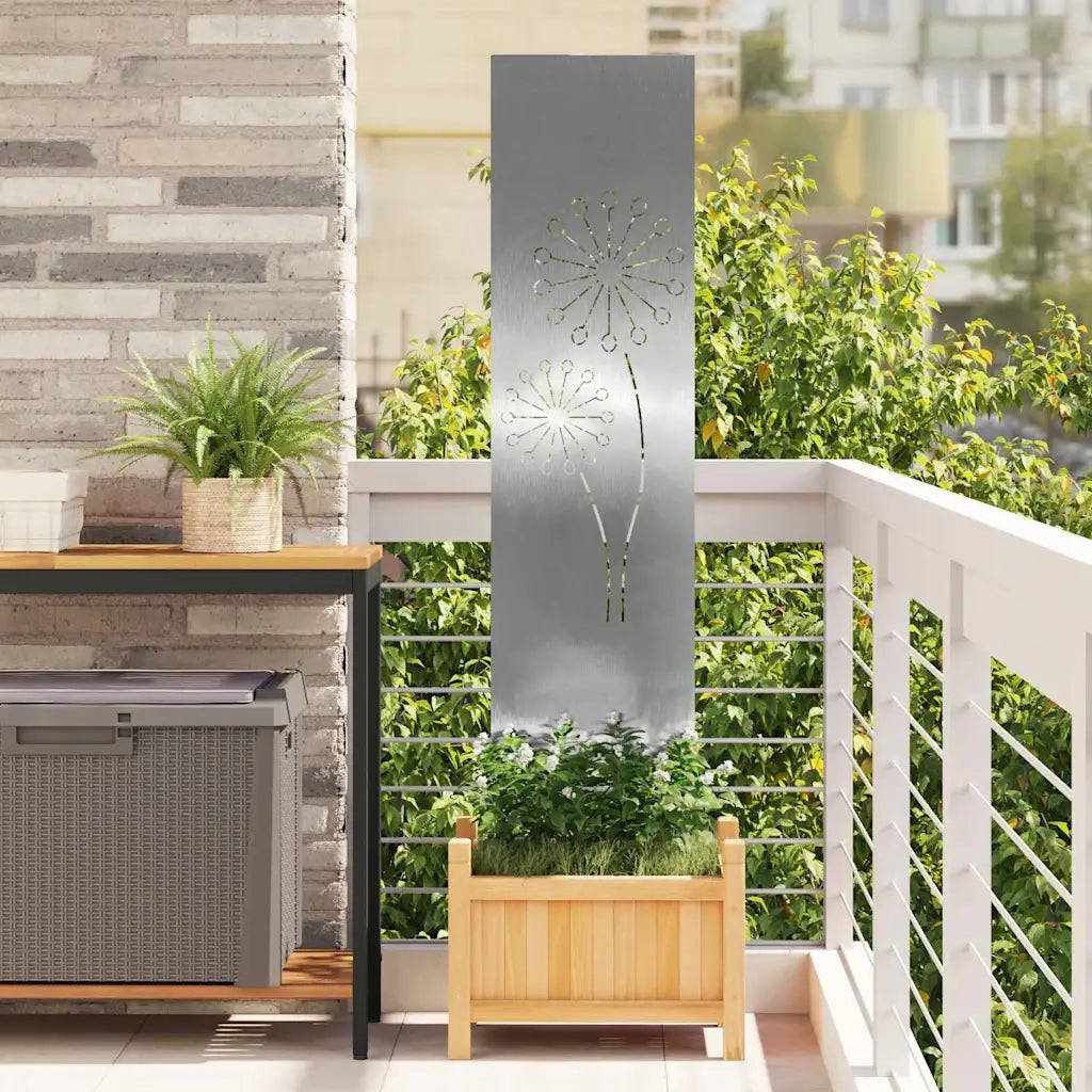 vidaXL Schermo per privacy in giardino Traforo Argento 32 x 140 cm