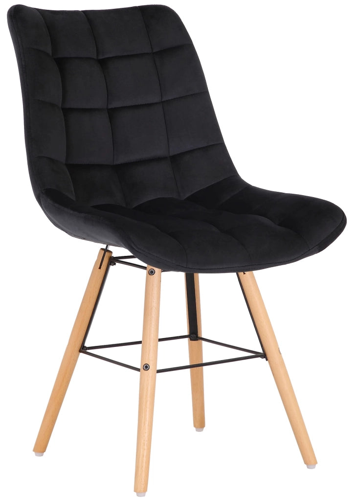 Sedia Leni Velvet nero