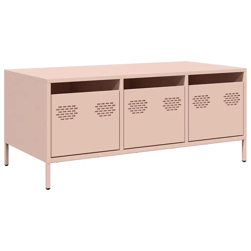 Tavolino Rosa 101,5x50x43,5 cm in Acciaio Laminato a Freddo 851269