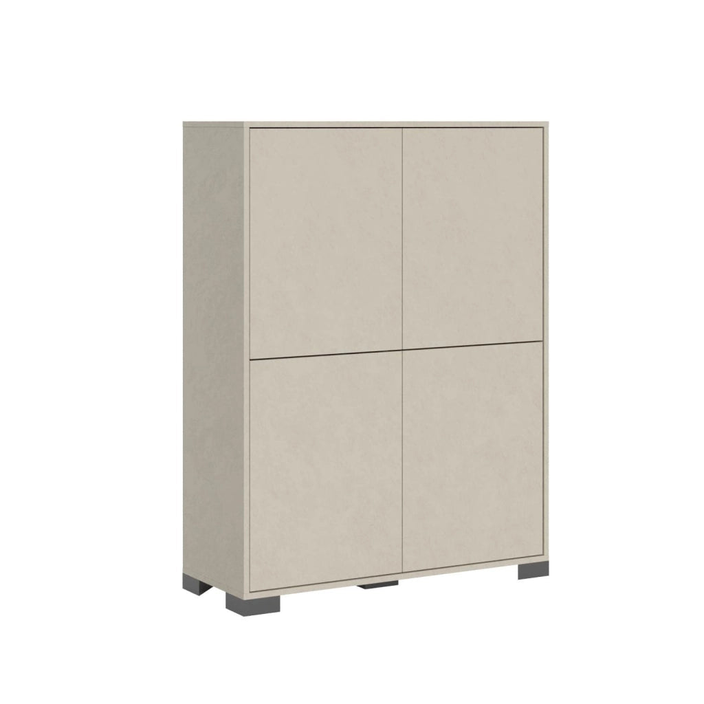 Credenza alta 4 ante 90x35x120 cm cashmere - LUMINA
