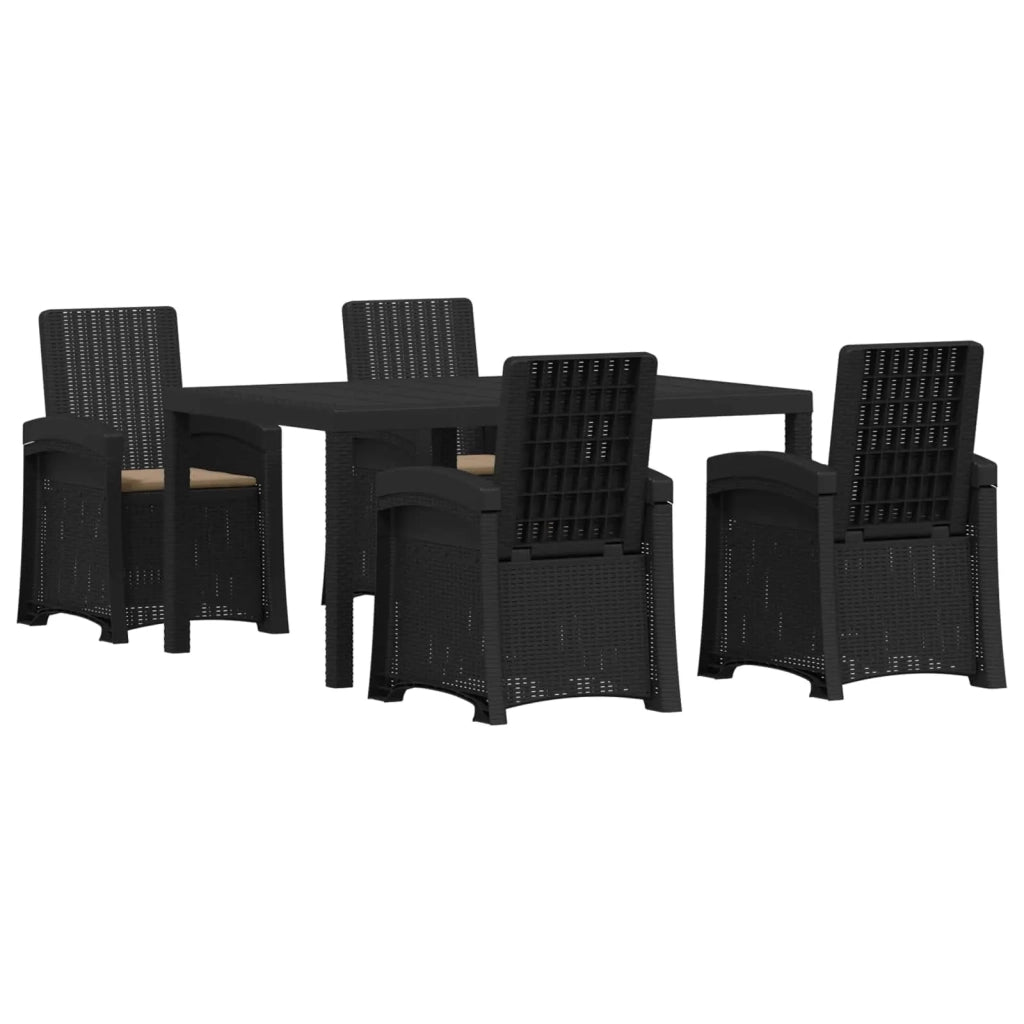 Set da Pranzo per Giardino 5 pz Antracite e Tortora PP 3430121