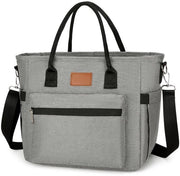 Borsa termica 15L con grande capacità per uomini e donne, zaino isolato portatile, termica borsa con cinturino regolabile per lavoro, scuola, picnic, viaggio (15L, grigio)