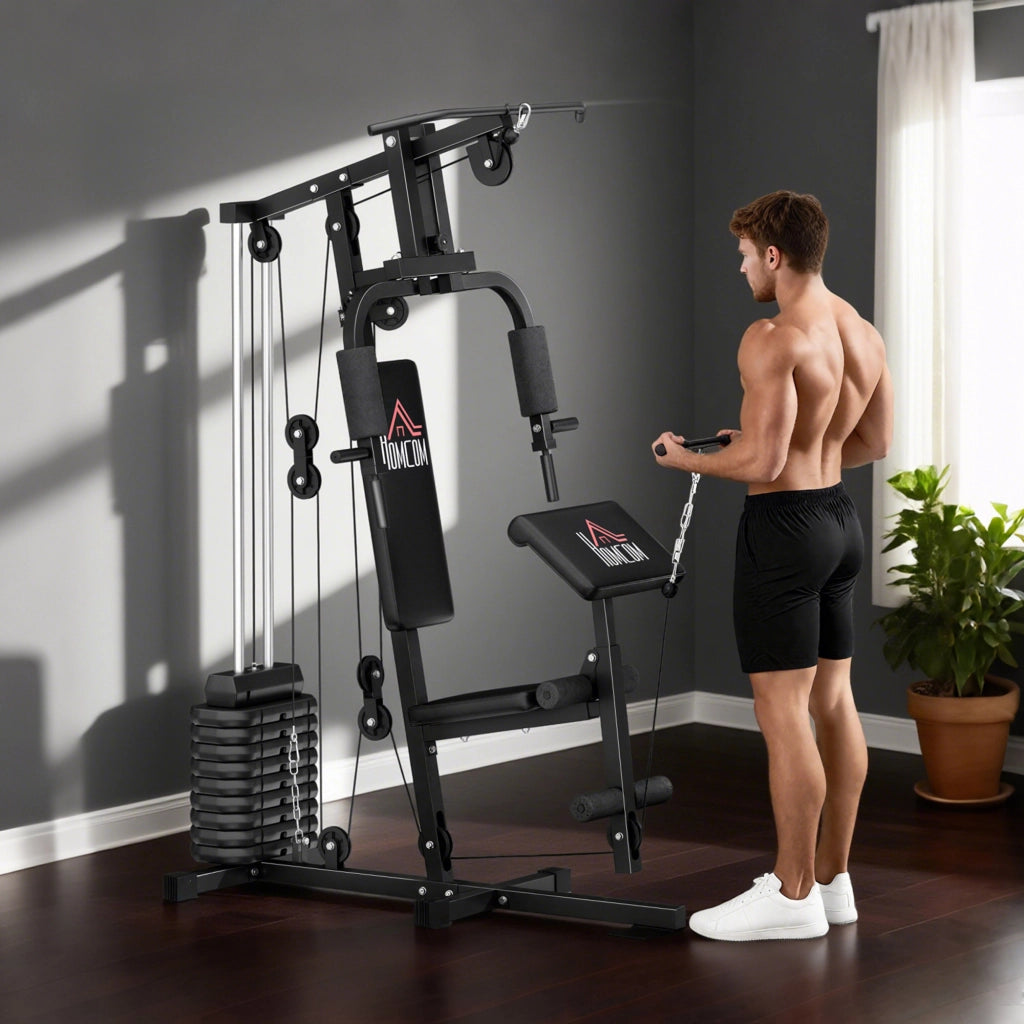 Torre per Palestra Multifunzione con Panca e Pesi ¨C zephmum ¨C 135x103x210cm