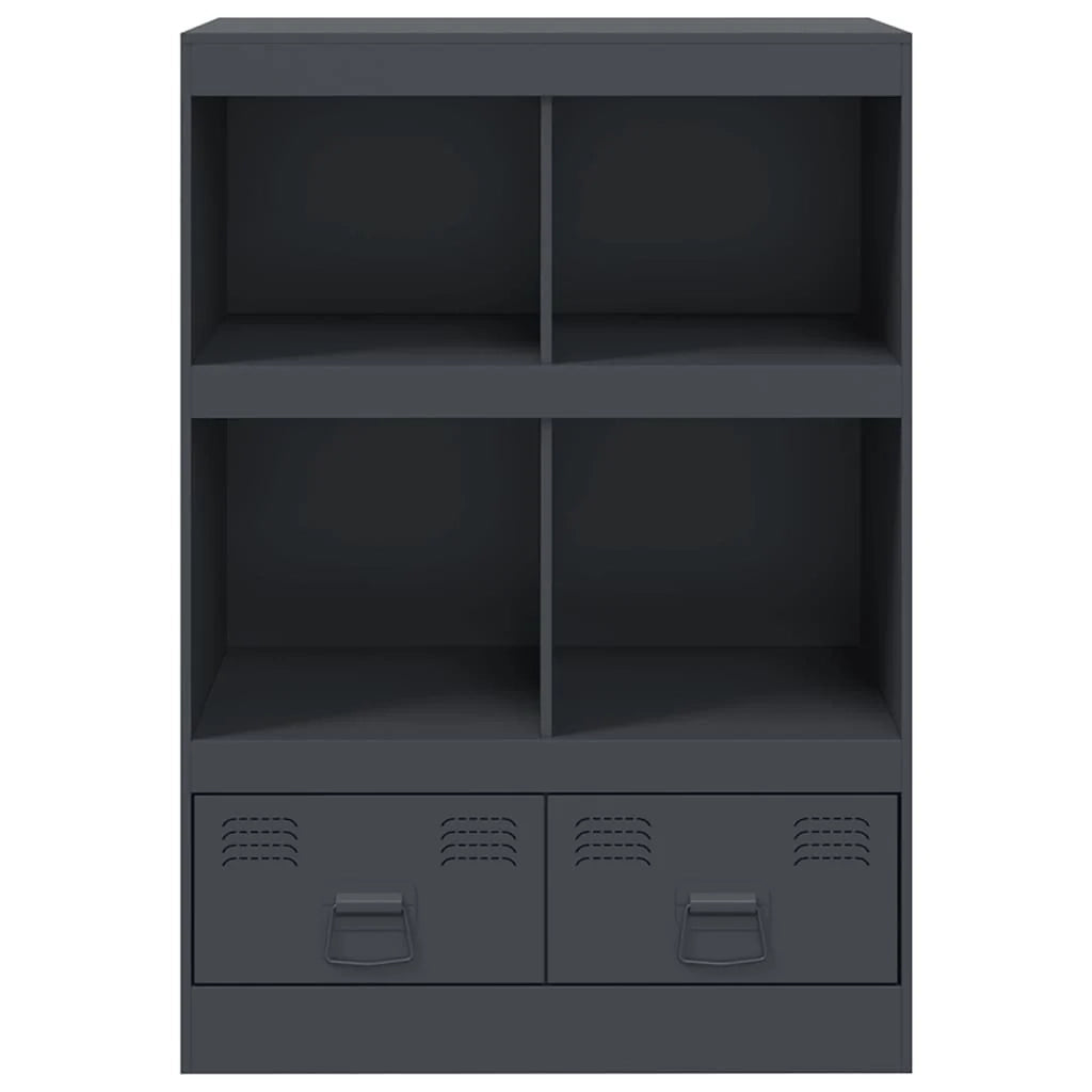 Buffet credenza cassettiera mobiletto mobile contenitore organizer cucina soggiorno salotto alto 67 x 39 x 95 cm acciaio antracite 02_0032203