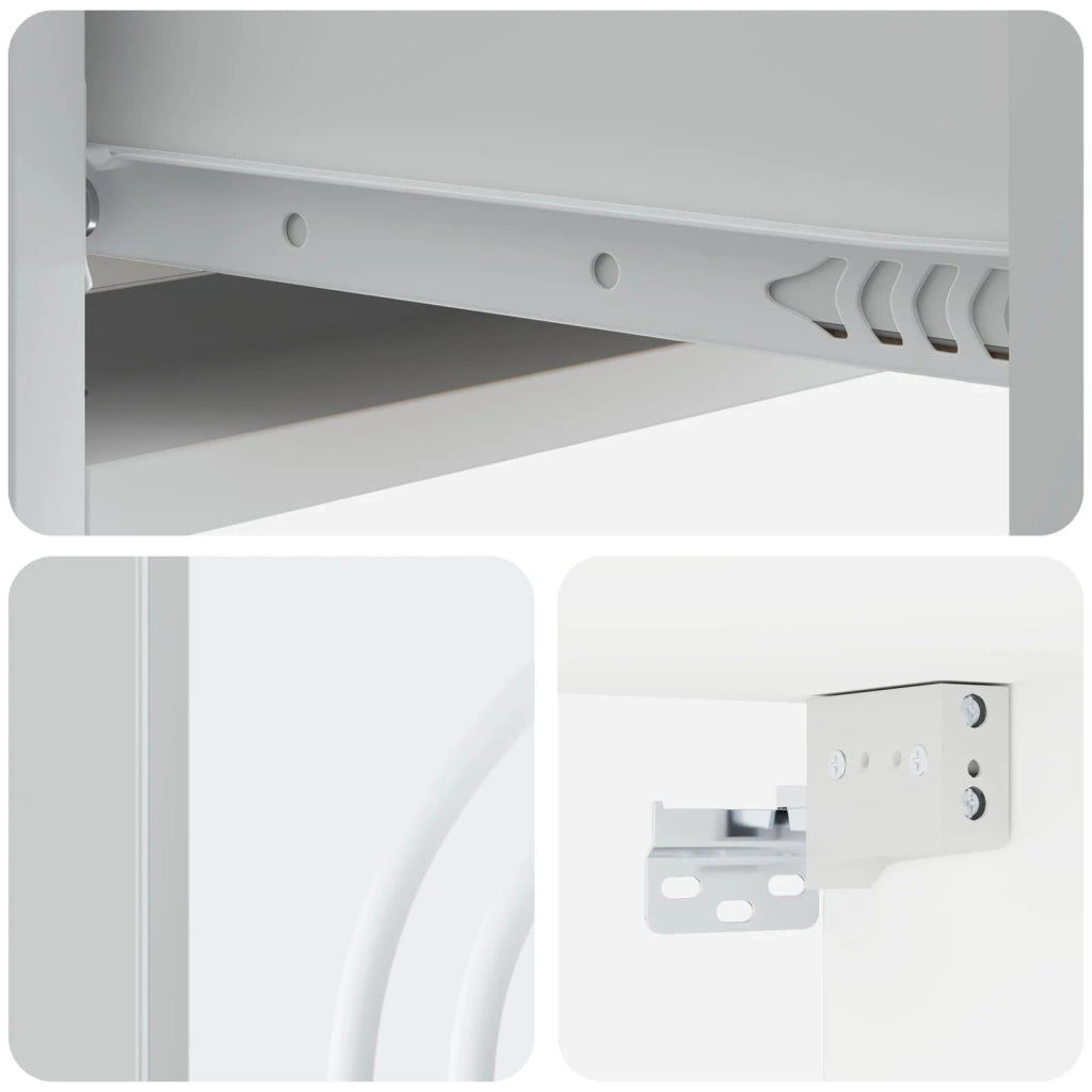 Tavolino da Parete Laterale Bianco 59 x 34,5 x 17 cm 898145