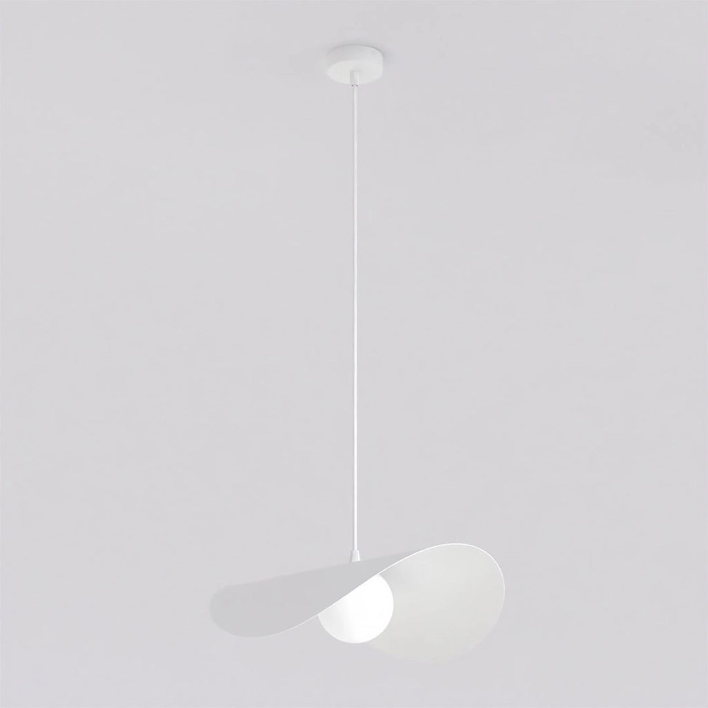 Lampada a sospensione Ritual in acciaio bianco opaco