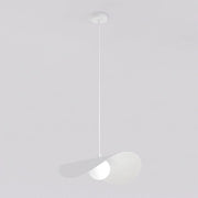 Lampada a sospensione Ritual in acciaio bianco opaco