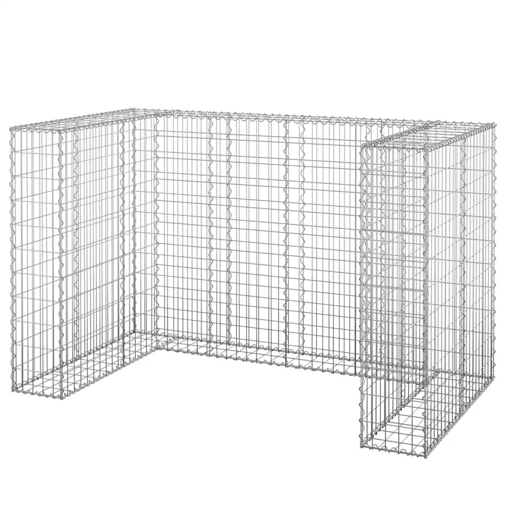Gabbione per Bidoni in Acciaio Zincato 180x100x110 cm 151299