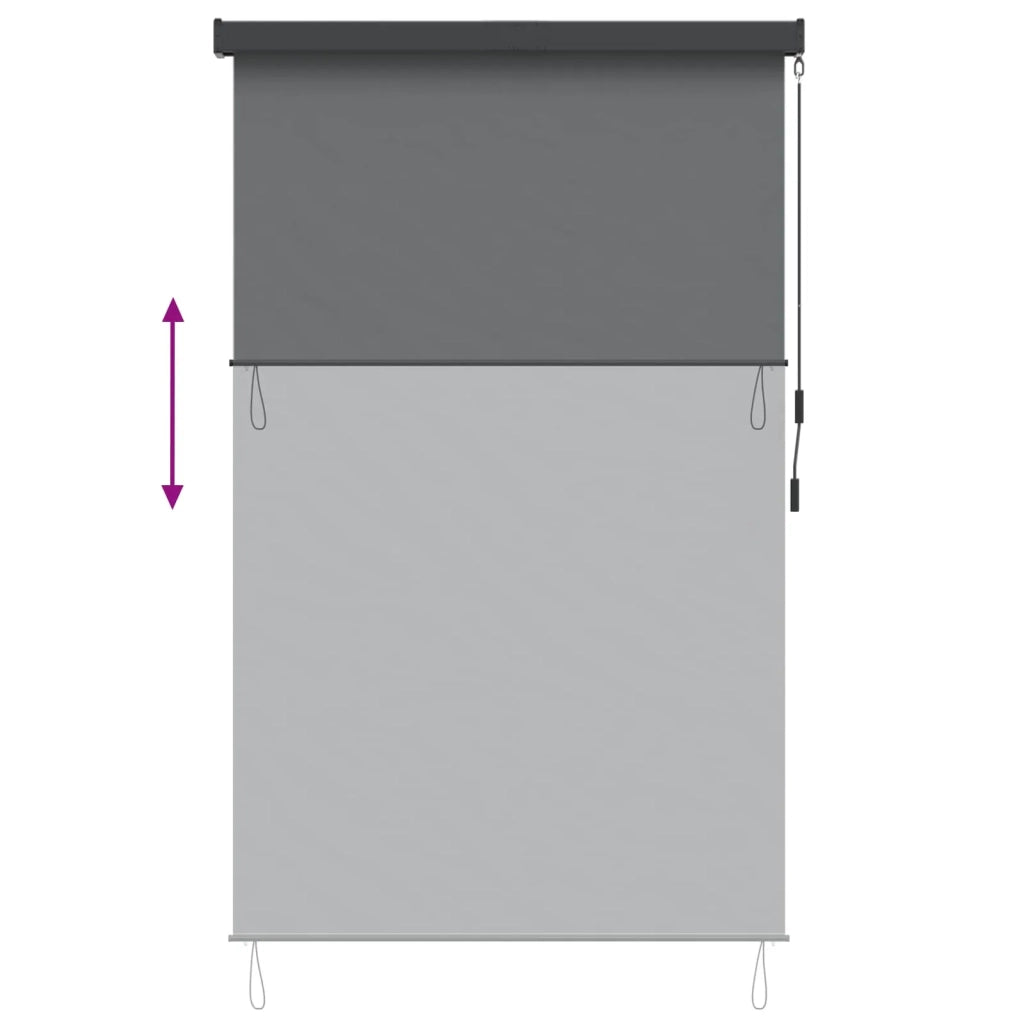 Tenda a rullo Grigio Chiaro 100 x 250 cm Tessuto e Alluminio