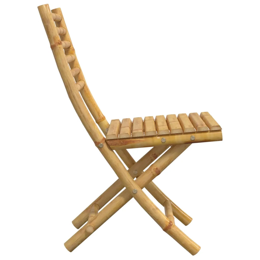 Sedie da Giardino Pieghevoli 4 pz 43x54x88 cm in Bambù 3278519