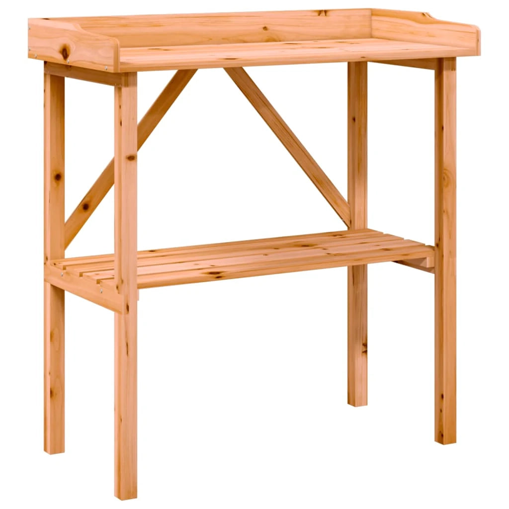 Tavolino portavasi con ripiano 78 x 38 x 82,5 cm legno di abete marrone 02_0045429