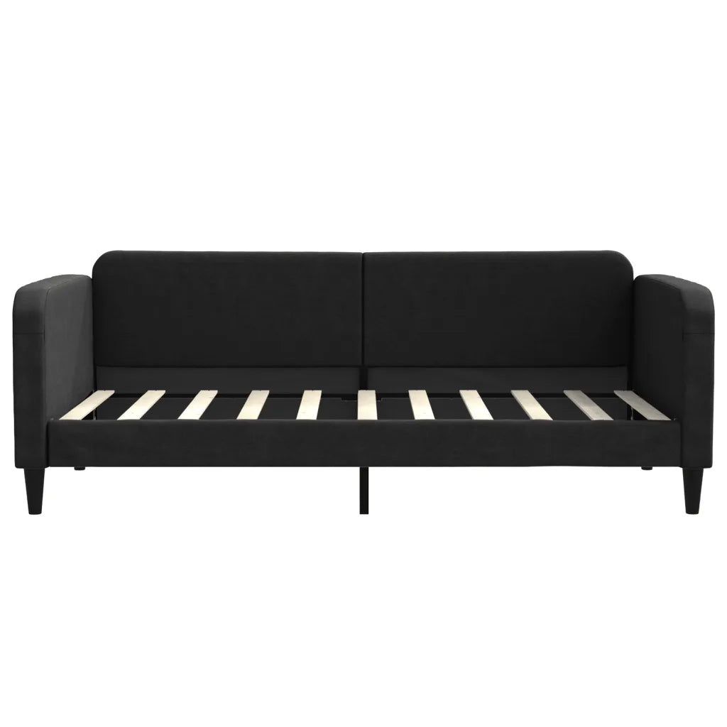Divano Letto con Letto Estraibile Nero 90x190 cm in Tessuto 3196828