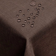 Tavolo in lino con effetto loto, protezione contro macchie, disponibile in diverse misure (160x260, 260x160, 160x260 cm), colore donkerbruin.