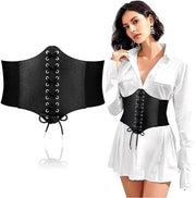 Cintura con Fibbia per Donne - Cintura Corsetto con Fibbia e Spacco Elasticizzato per vita Donna