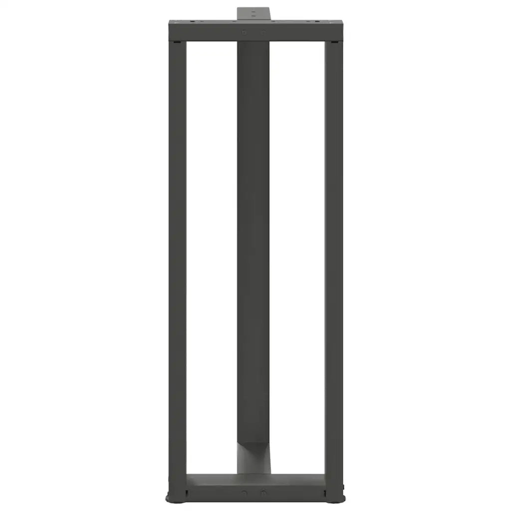 vidaXL Gambe per tavolo da bar a forma di T 2 pz Antracite 50x35x(110-111) cm Acciaio