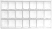 Scatola di ordinamento e archiviazione con 21 piccoli contenitori e chiusura pratica con click- Dimensioni: 24 cm x 12 cm x 2 cm- Multifunzionale