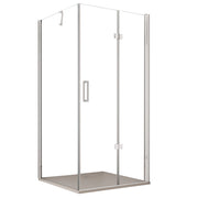 Porta doccia 2 lati porta pieghevole e lato fisso h195cm 6mm rea, misura 75x85