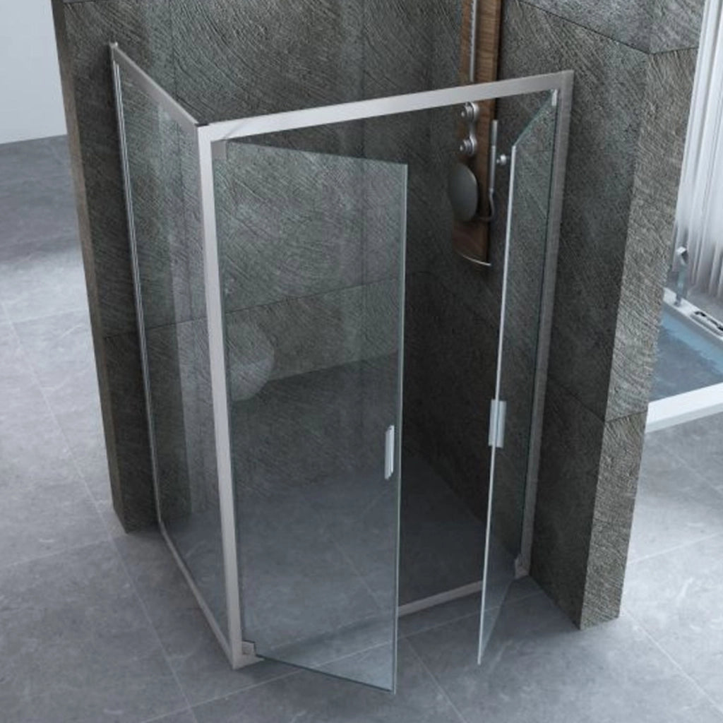 Box doccia due lati apertura saloon dentro fuori 6mm h190 kim, misura 60x100