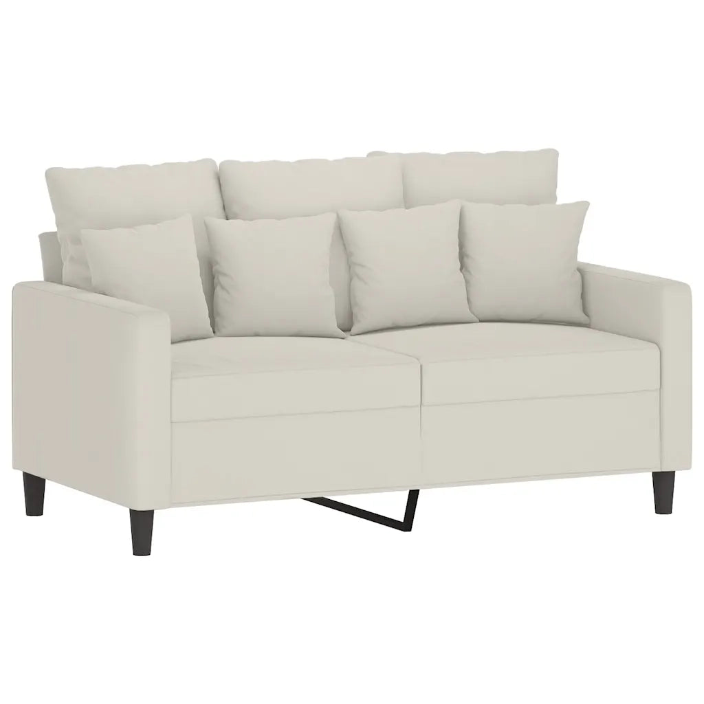Divano a 2 Posti-Sofa 2 Posti crema 120 cm in Velluto 748849
