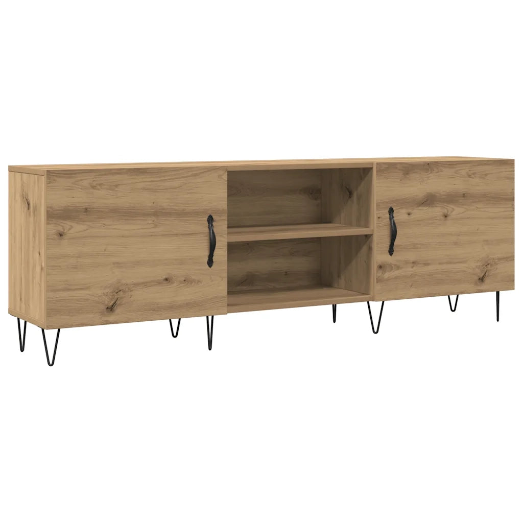 Mobile Porta TV Rovere Artigianale 150x30x50cm in Truciolato 857327