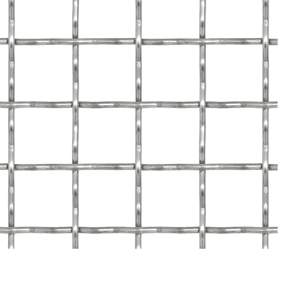 Recinzione da Giardino | Recinzione in Rete Modulare Acciaio Inox 100x85 cm 21x21x2,5 mm