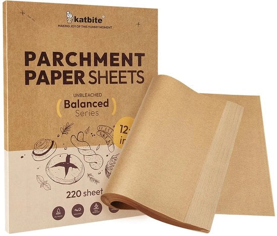 Pasta per forno Balanced Series, 220 pezzi, 12 x 16 pollici, carta da forno non sbiancata, rivestimento antiscorrosione, adatto per cotture delicate.