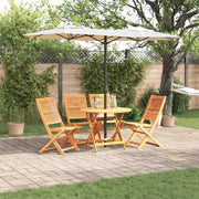 Set da pranzo da giardino 5 pezzi in legno massello di acacia