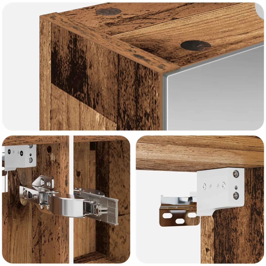 Mobiletto per specchio da bagno Legno vecchio 50 x 14,5 x 70 cm 889213
