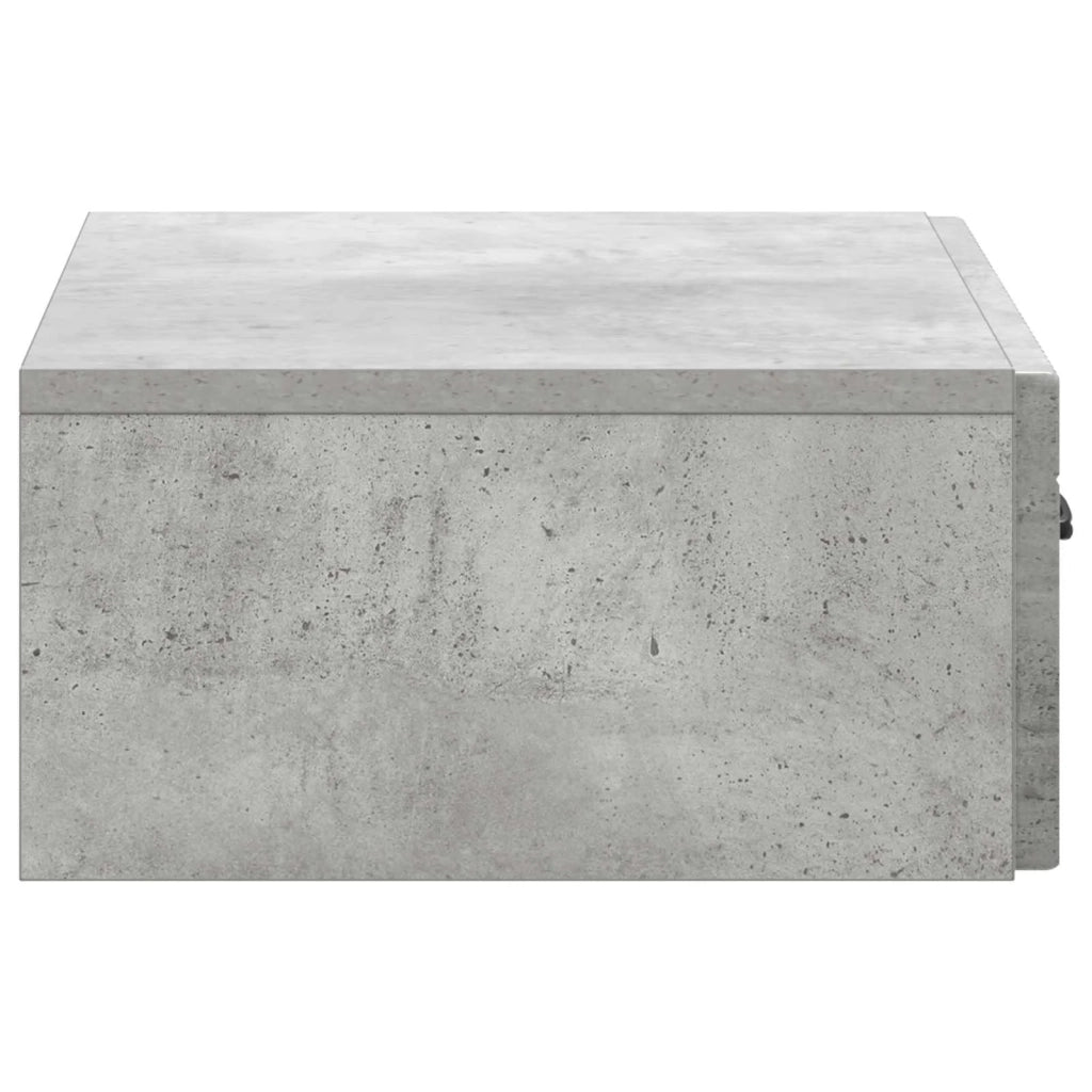 Tavolino da Parete Laterale Grigio Cemento 59 x 34,5 x 17 cm 898998