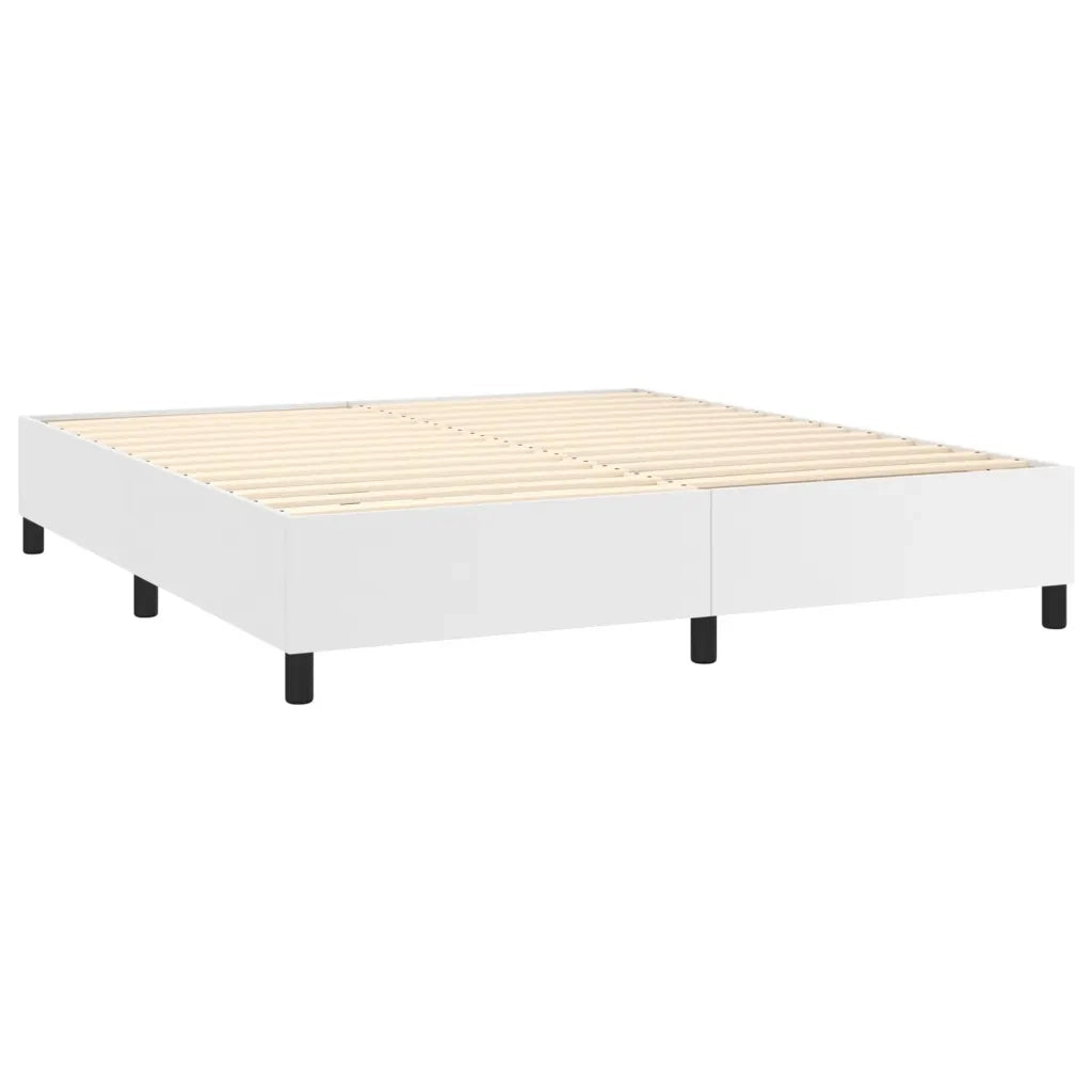 Giroletto a Molle con Materasso Bianco 160x200 cm in Similpelle 3132508