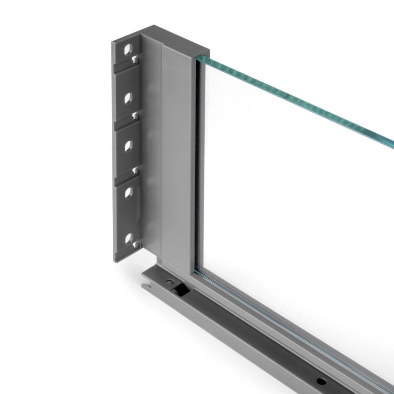 Cassetto esterno Vertex 40 kg con laterale in vetro 178 mm di altezza, 500 mm di profondità, Acciaio, Alluminio e Vet..
