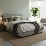 Letto Matrimoniale Anassimene, Letto Matrimoniale Materasso Incluso Made in Italy, Grigio