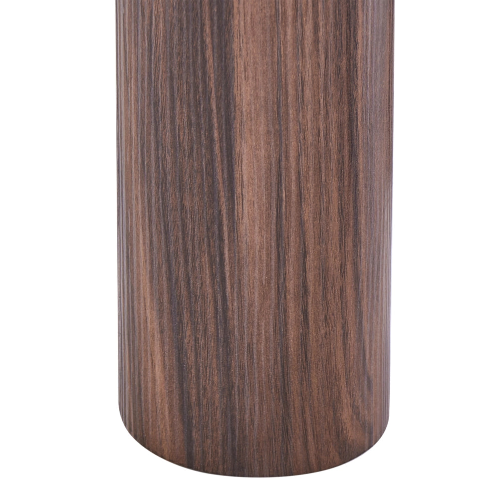 Tavolino da salotto rotondo in stile retrò in MDF con impiallacciatura in legno ø 60 cm marrone scuro
