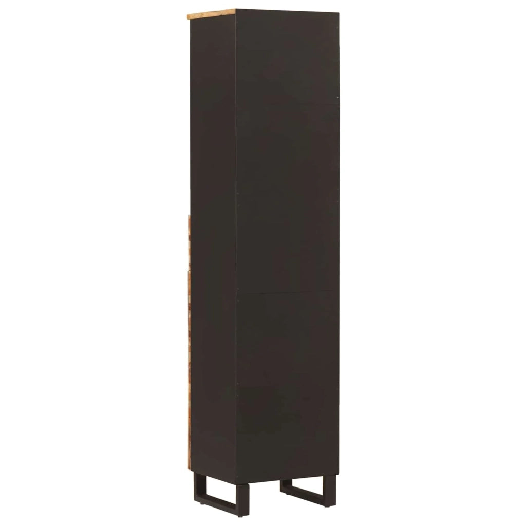 Mobiletto da bagno moderno in legno di mango pratico contenitore 38 x 33 x 160 cm stile contemporaneo legno marrone 02_0057820