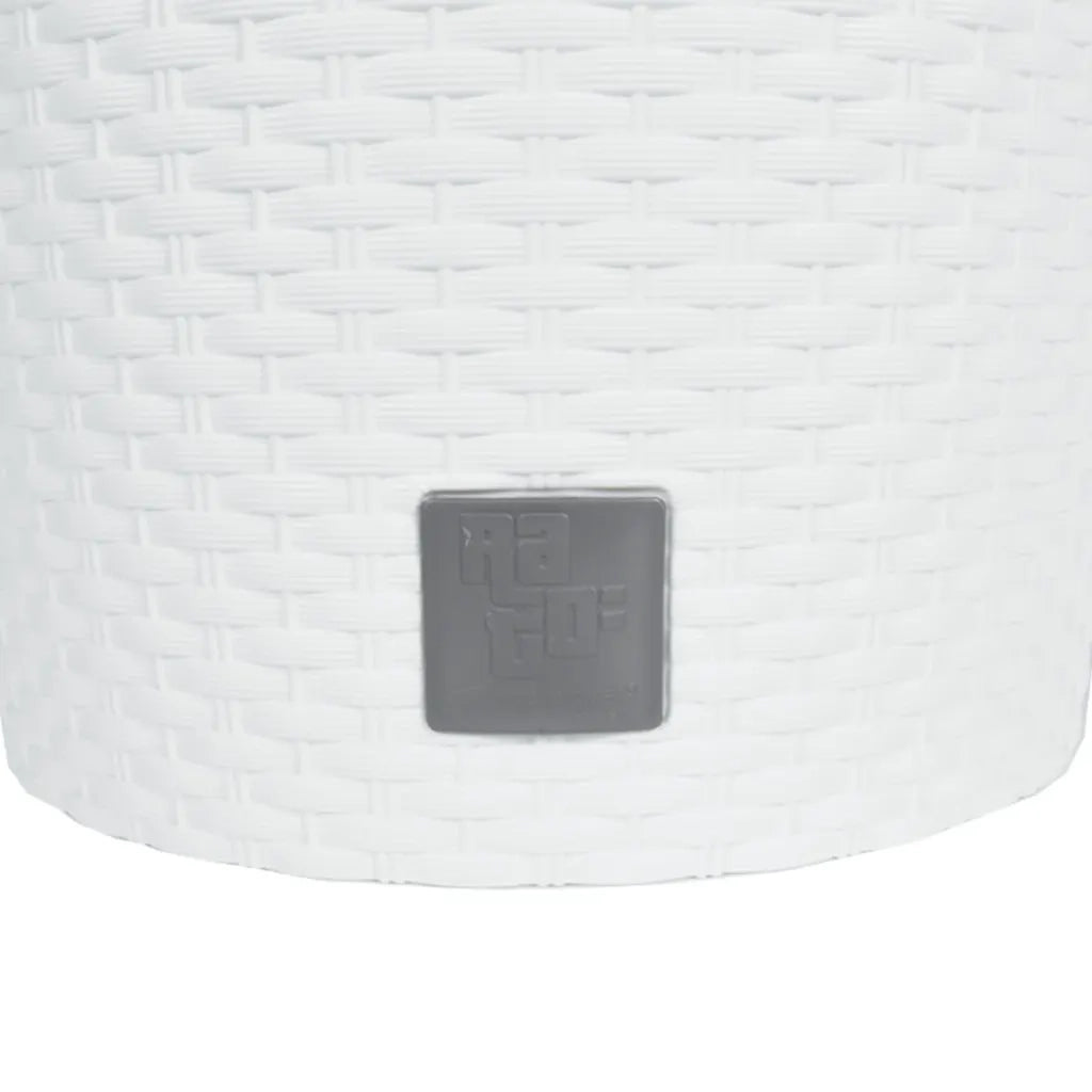 Fioriera | Cassetta per fiori | Vaso con Interno Rimovibile Bianca 15 / 15,3 L PP Rattan