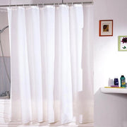 Douchegordino antischiumoso - antibatterico e impermeabile - lavabile poliestere - con 12 anelli - bianco - 180x200cm