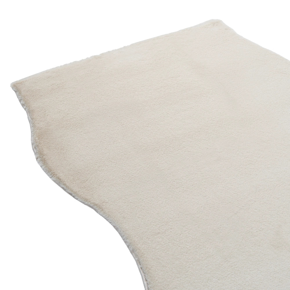 Tappeto Moderno Grigio Chiaro in Ecopelliccia a Pelo Lungo 80x300cm per Soggiorno e Ingresso