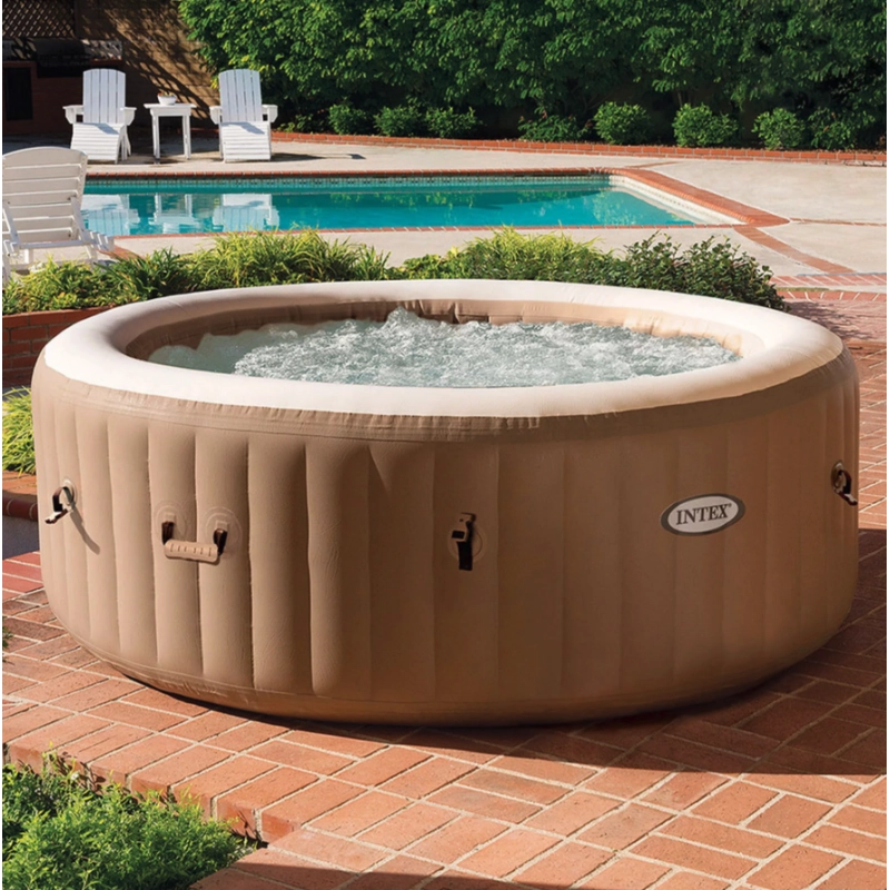 Spa gonfiabile idromassaggio 4 posti con riscaldamento 40°C e pompa filtro, diametro 196 cm altezza 71 cm per esterno - Intex