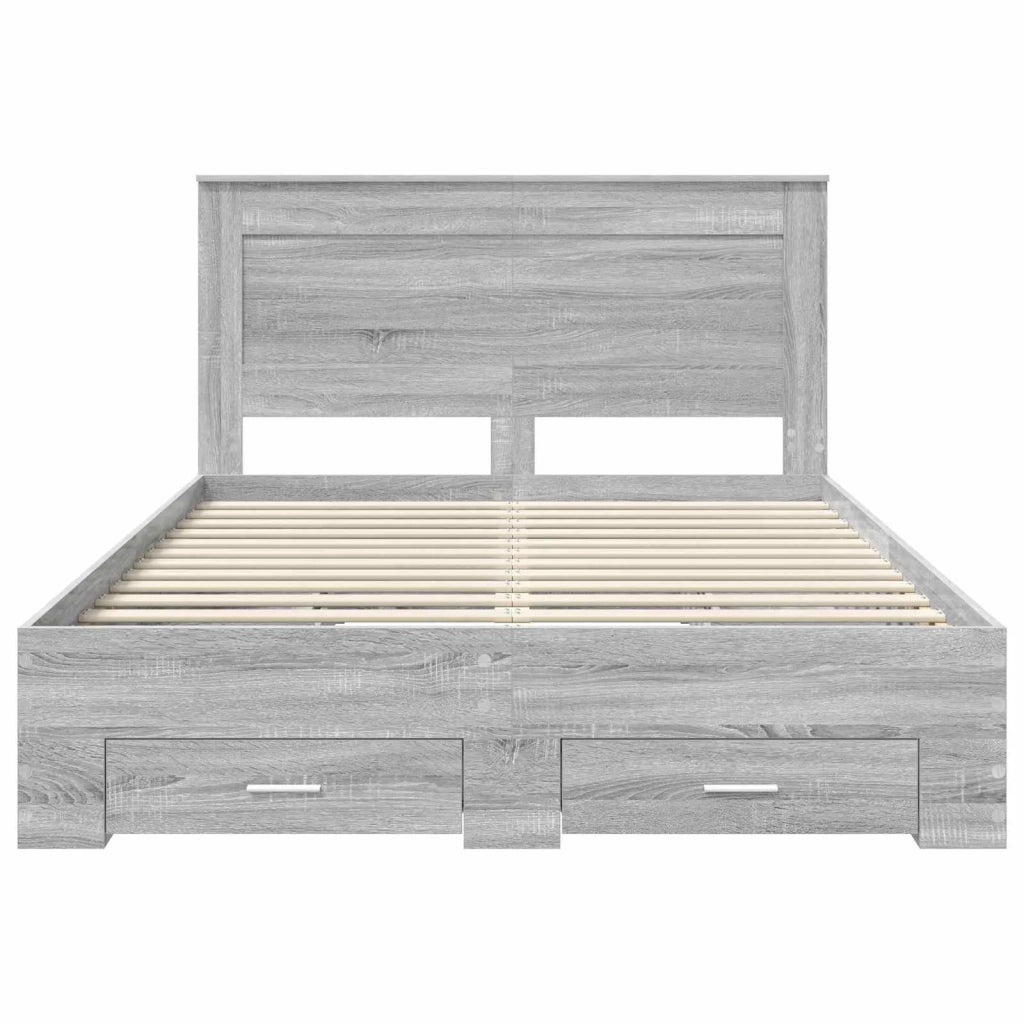 Struttura del letto con cassetto con testiera Legno multistrato 3410315