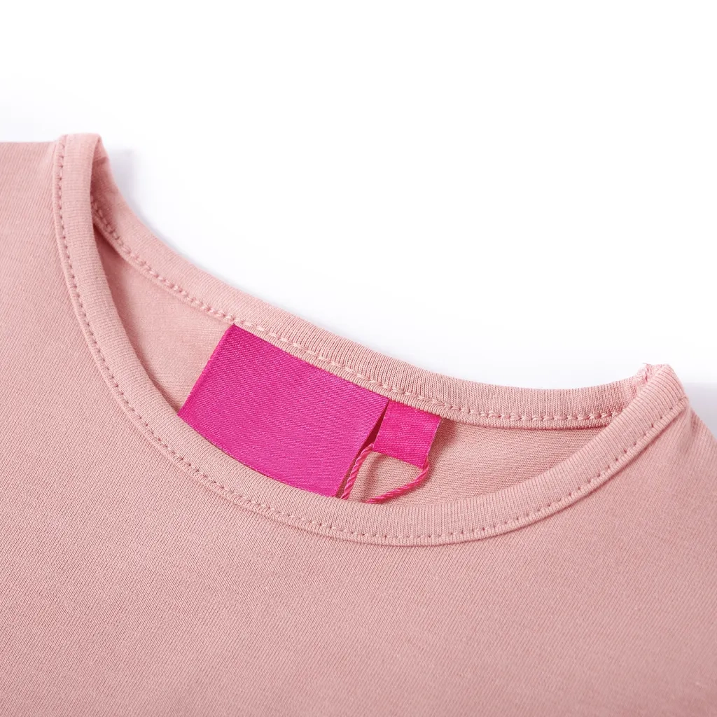Maglietta da Bambina a Maniche Lunghe Rosa Chiaro 104 13510
