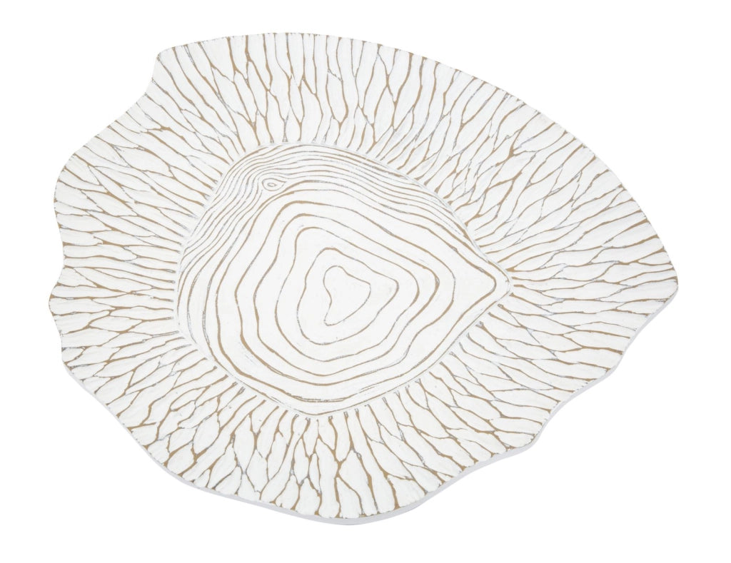 Piatto Svuota Tasche 37x6x34 cm in Poliresina Bianco