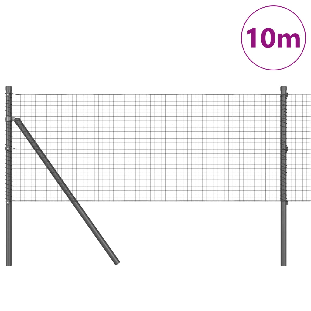 Set di Pali della Recinzione Set di 2 Grigio Metallo Zincato