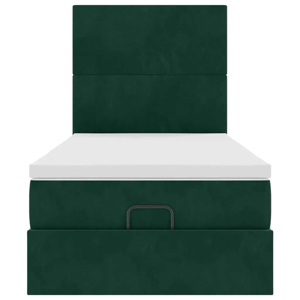 Struttura Letto Pouf con Materassi 100x200 cm Velluto 3313382