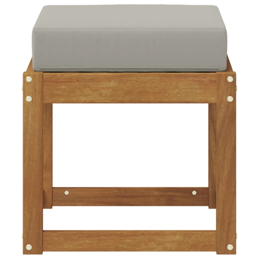 Sedia da giardino-Panca Sgabello Grigio Naturale e Chiaro 43 x 43 x 37 cm