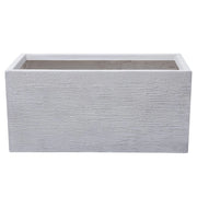 Vaso per piante in fibra di argilla bianca 80 x 37 x 38 cm Fioriera rettangolare per interni ed esterni