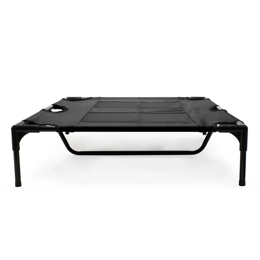 Cuccia da campeggio per cani da esterno rialzata 92 cm tessuto Oxford nero 25 kg max. 16_0002720