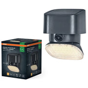 OSRAM Endura Style Solar Bright Turn, lampada solare da parete, sensore di movimento, IP54, 890 lm, testa regolabile, grigio scuro