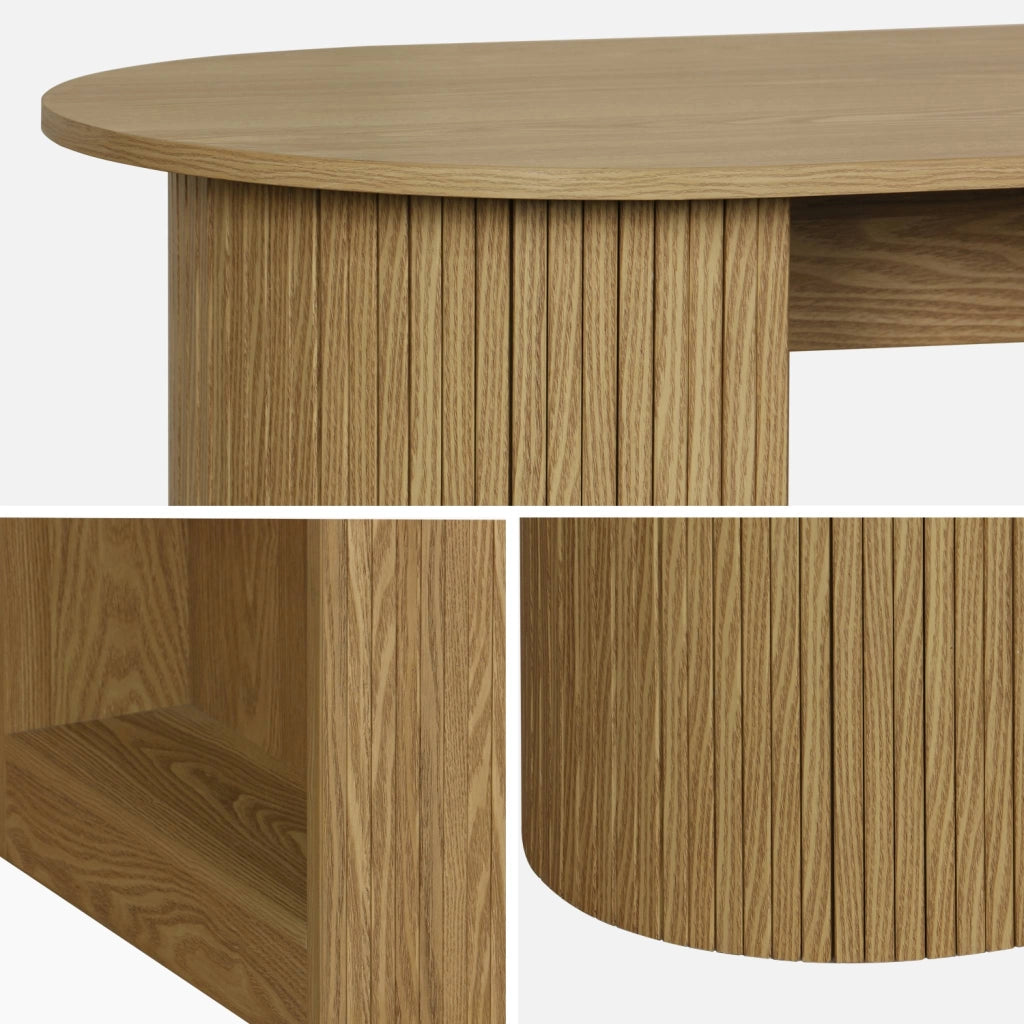 Tavolo alto da cucina decorato in legno con ripostigli, marrone